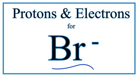 How to find Protons & Electrons for the Bromide ion (Br.